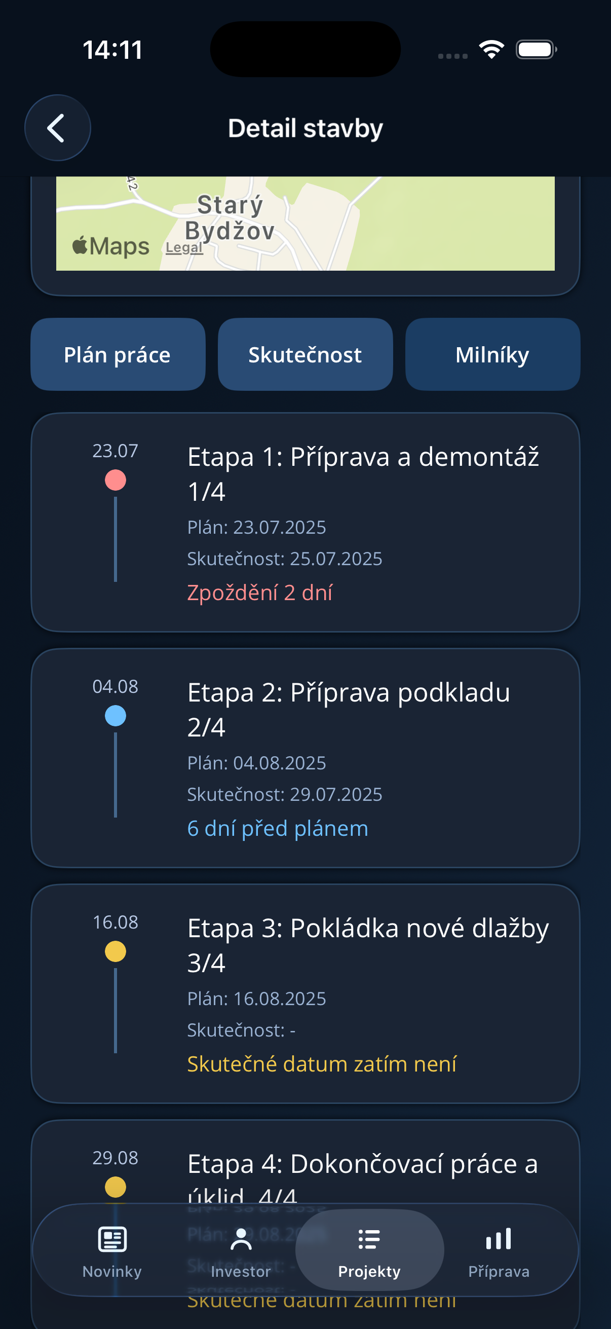 Projektové milníky